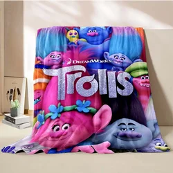 Trolls Band Together Cartoon Blanket Warm Soft Fluffy King Size Throw Kid Adult Sofa Bed Break Blanket Cover Travel Throw Gift