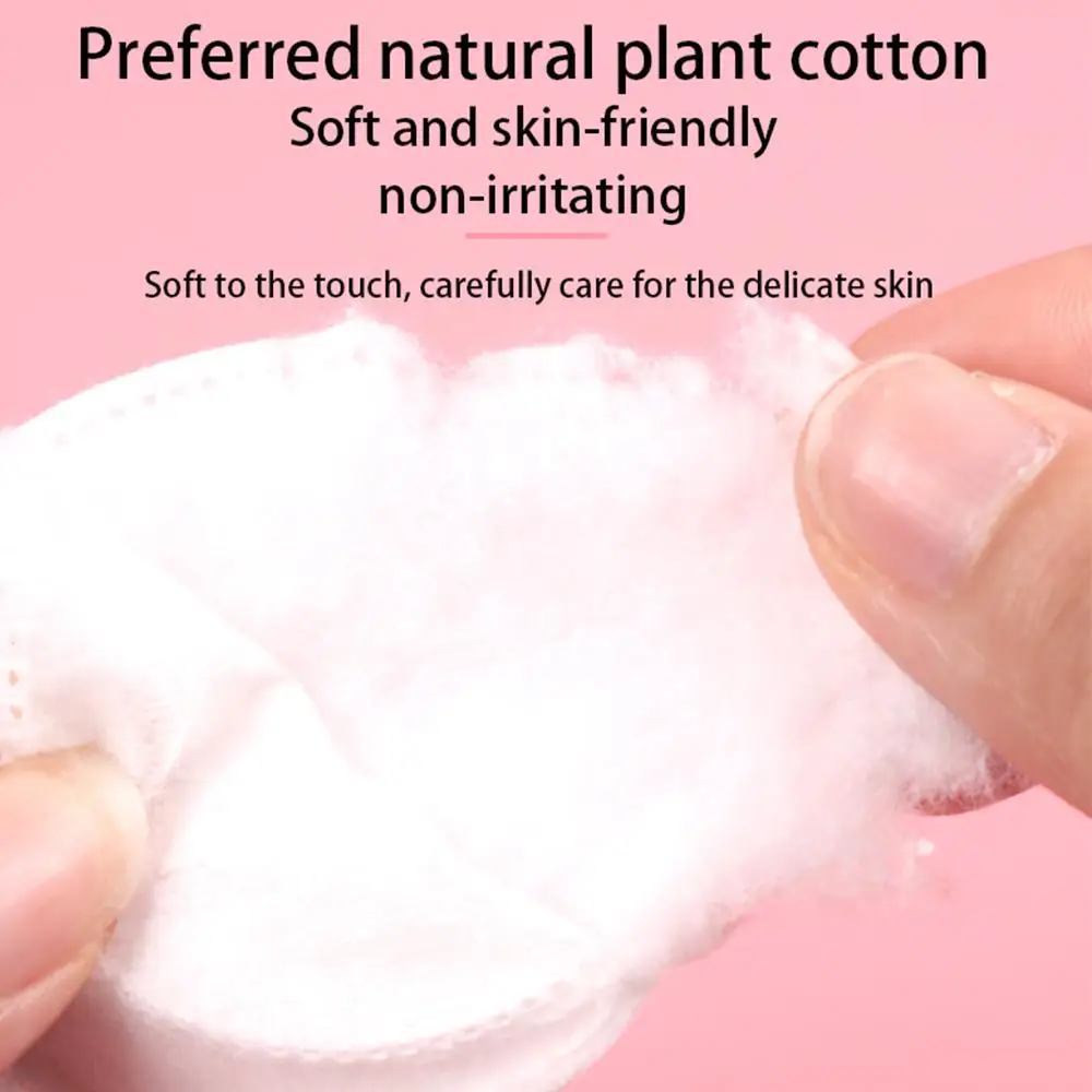100/200PCS Soft Facial Cotton Pads Double-Sided Textured Makeup Remover Pads Absorbent Daily Cleansing Tools