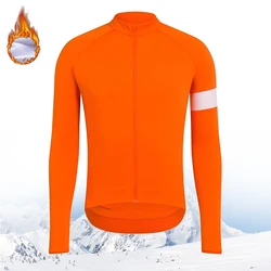 Jersey de Ciclismo de manga larga para hombre, ropa térmica de lana para bicicleta de montaña o carretera, Invierno