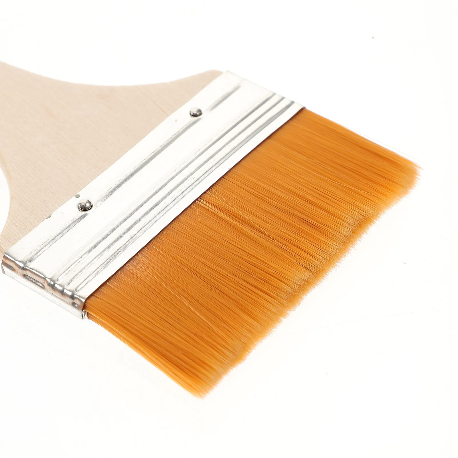 6Pcs Oil Painting Brushes Wood Handle Wear-Resistant Multi-Function Paint Brushes Portable Household Painting Brush Ergonomic