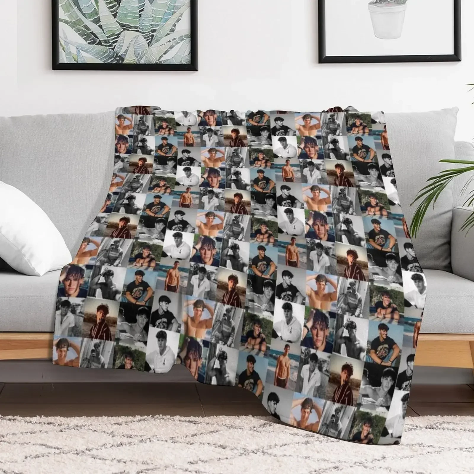 Noah beck collage Throw Blanket Soft Beds Softest Blankets