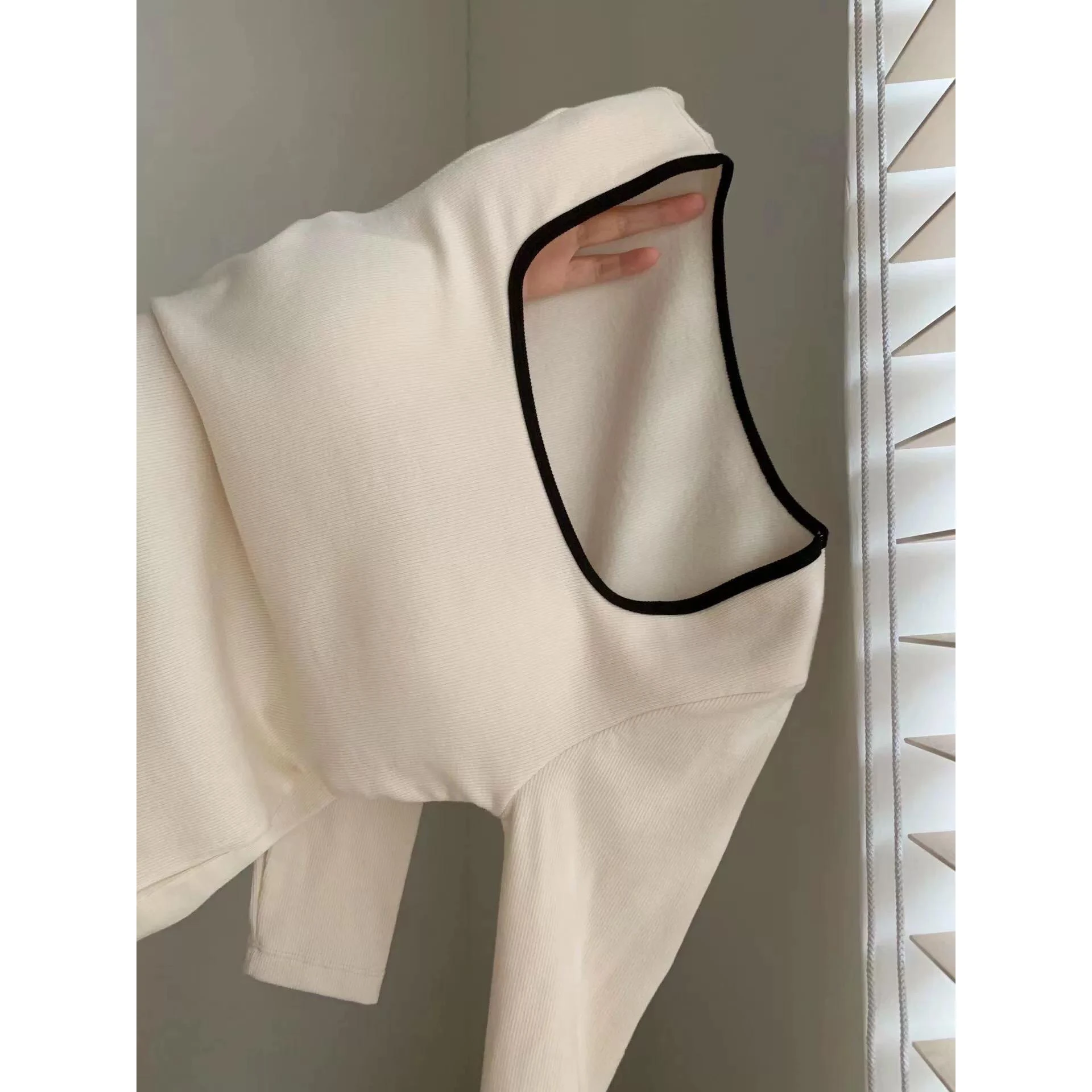 

Slim Fit Long Sve Base irt Женская модная осенне-зимняя шикарная внутренняя одежда с квадратным воротником Термальная футболка Princ Sle