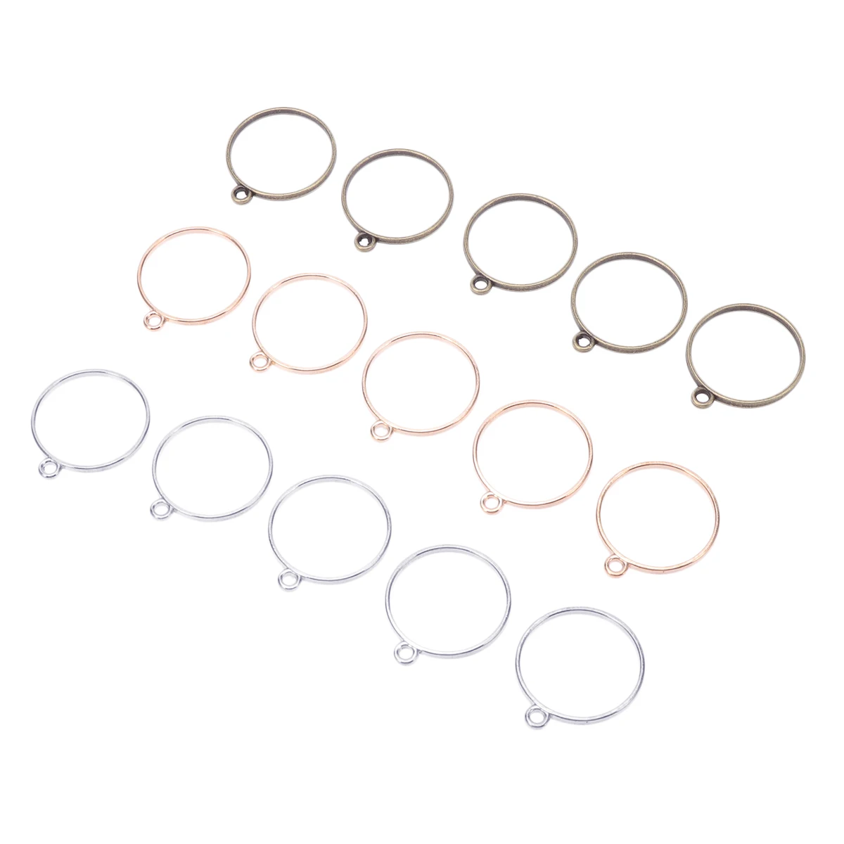 

30 pcs Pendant Hollow Back Jewelry Making Accessoires Bezel Jewelry Making Supplies for Necklace Bracelet Earring DIY