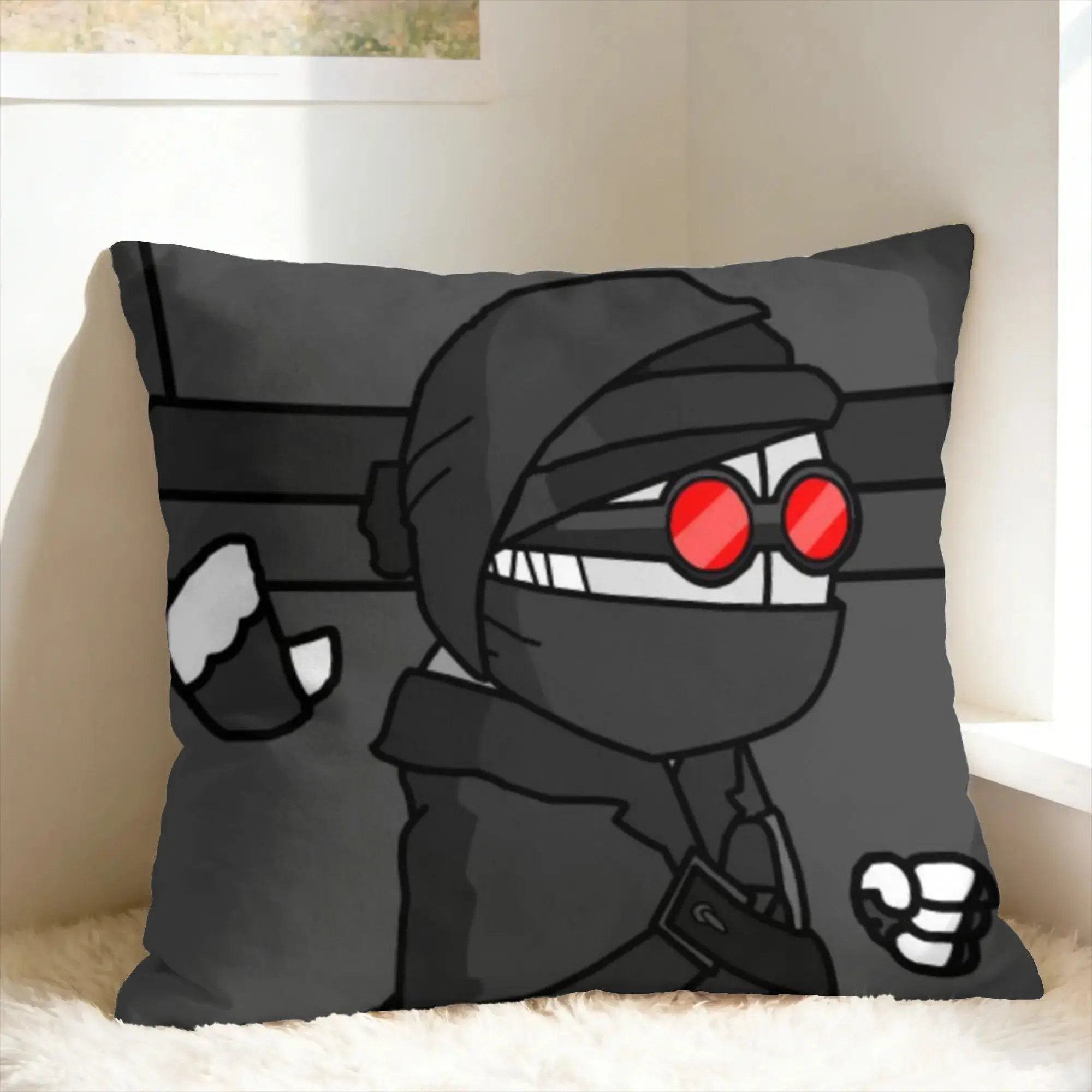 MADNESS COMBAT Hank Pillow Cover  Square Cushion Cover Morden Pillow Case For Sofa Home Decoration