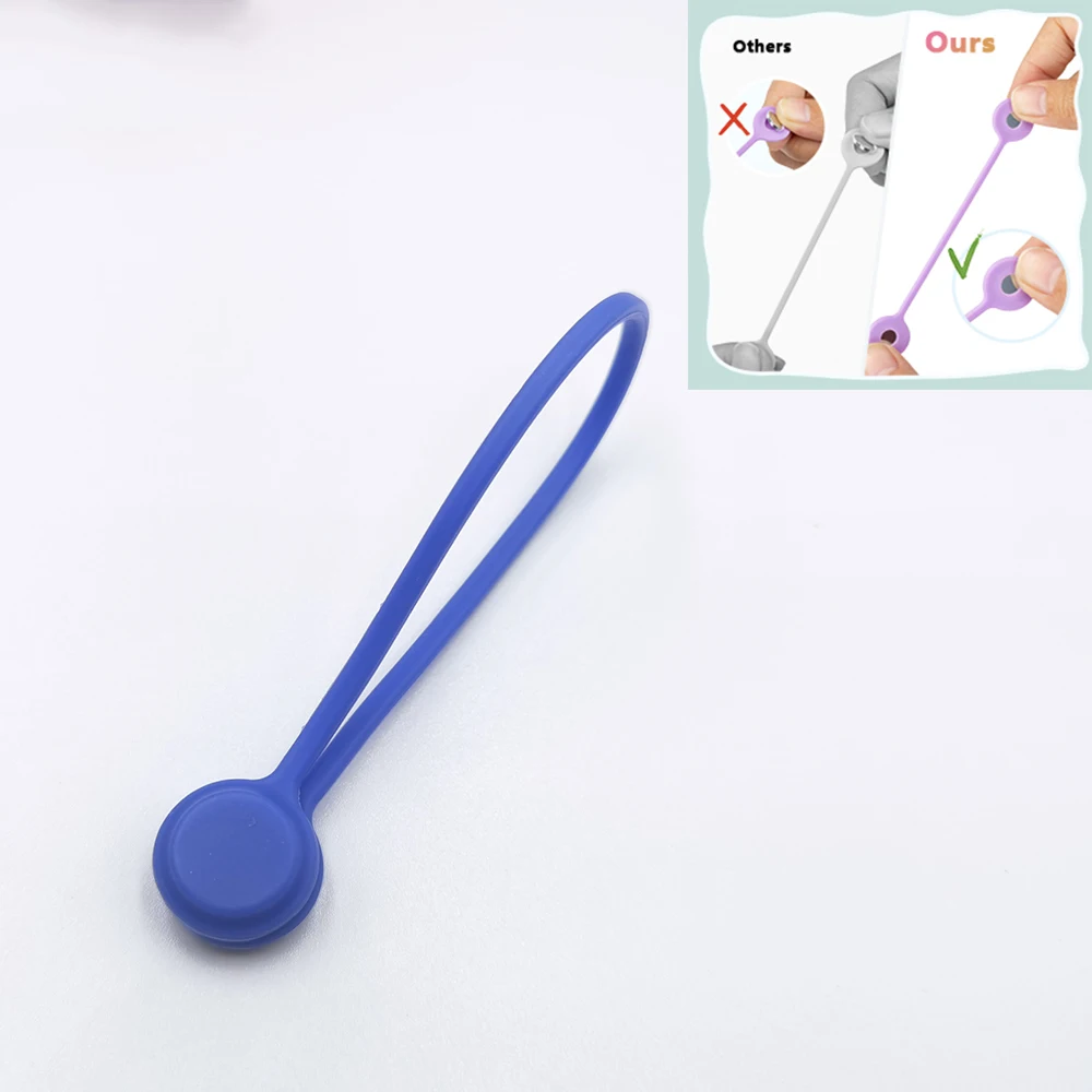 10pcs 19CM Magnet Winder Mobile Phone Headset Type Headphone Cable Winder Cord Holder Cable Wire Organizer Data Cable Storage