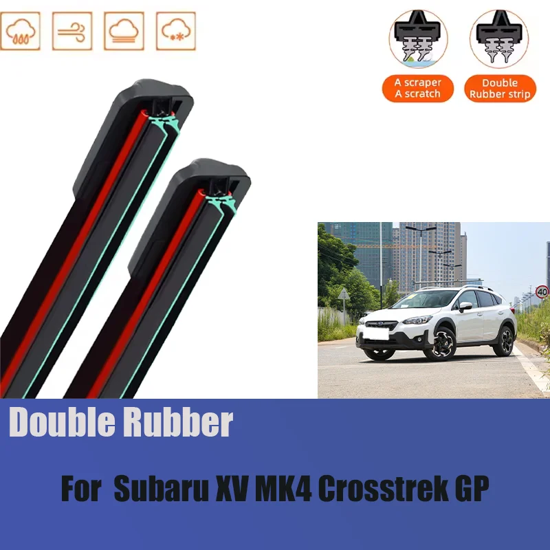 

For Subaru XV MK4 Crosstrek GP 2012 - 2016 Car Front Rear Wiper Blades Soft Rubber Windscreen Wipers Auto Windshield 26"+16"+12"