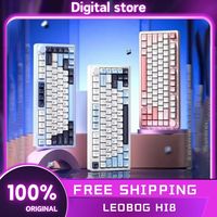Leobog Hi8 Mechanical Keyboard 3Mode Bluetooth Wireless Keyboard Aluminium Alloy Customized Hot Swap Gasket Gamer Keyboards Gift