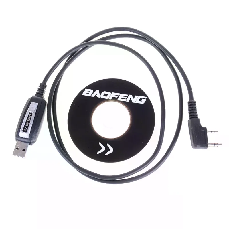 USB 2Pin Programing Cable With Software CD For UV-5R BF-888S Radios 1Set