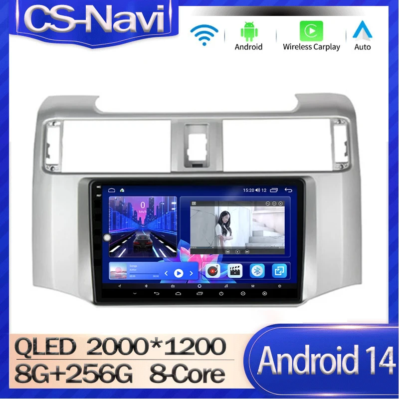 

Android 14 Car Radio Multimidia Video Player For Toyota 4Runner 2010-2015 GPS Navigation 2din Carplay Auto Stereo WIFI 4G DSP BT