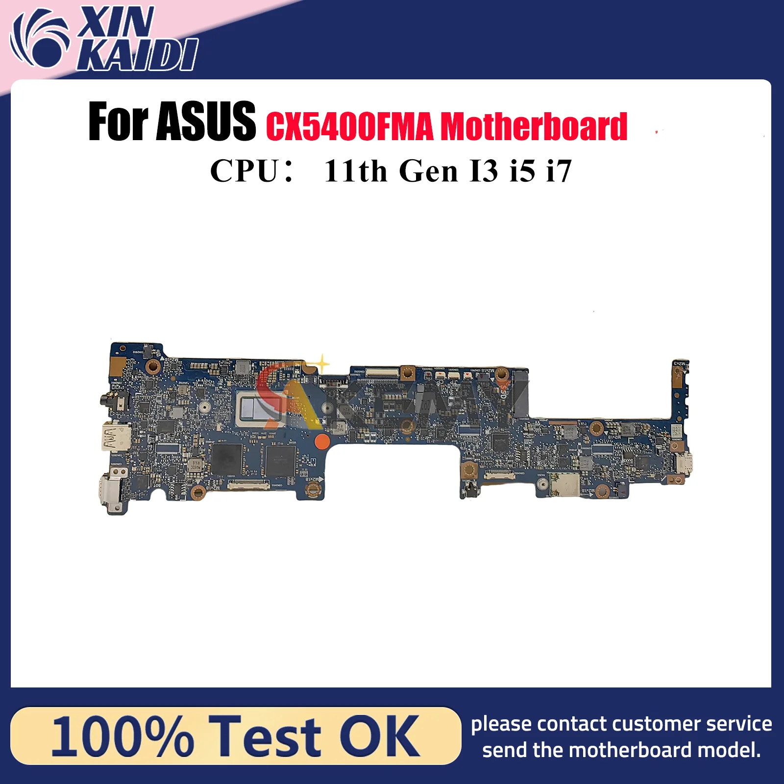 

CX5400FMA Laptop Motherboard For ASUS Chromebook Flip CX5 CX5400F CX5400FMA Mainboard With 11th Gen I3 i5 i7 100% tests OK stk