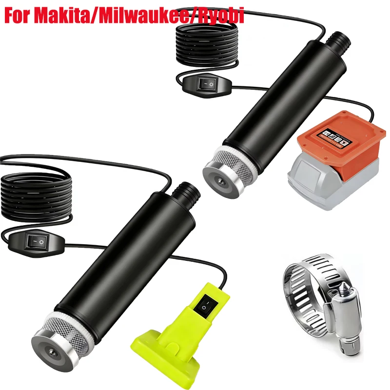 

Multi-purpose Submersible Pump for Makita/Milwaukee/Ryobi 18/20V Lithium Batteries Portable Cordless Submersible Pump for Garden