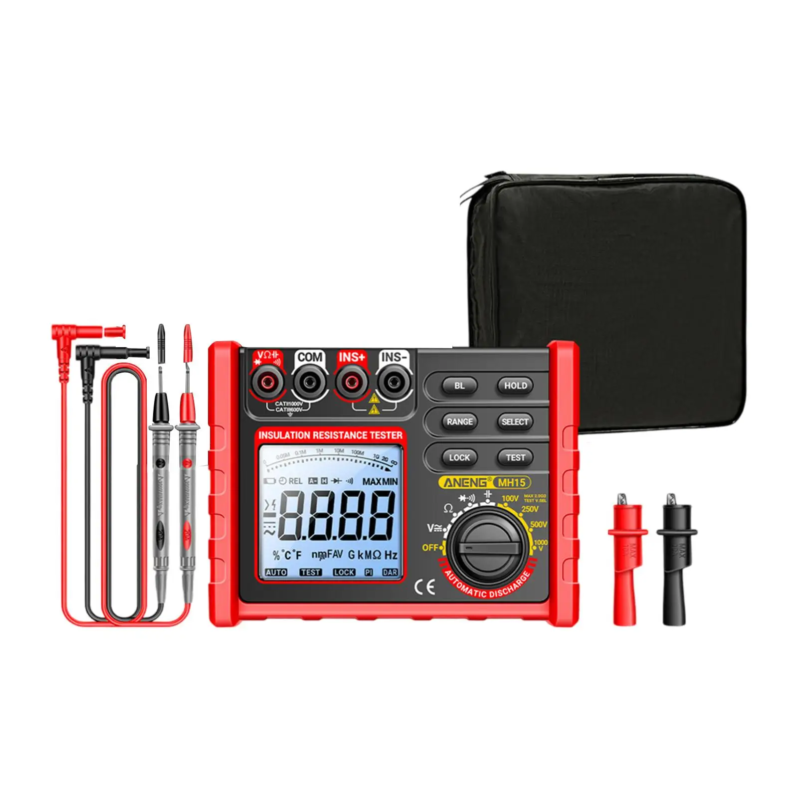 Digital Insulation Resistance Tester Megger Meter 6000 Count Equipment Backlight