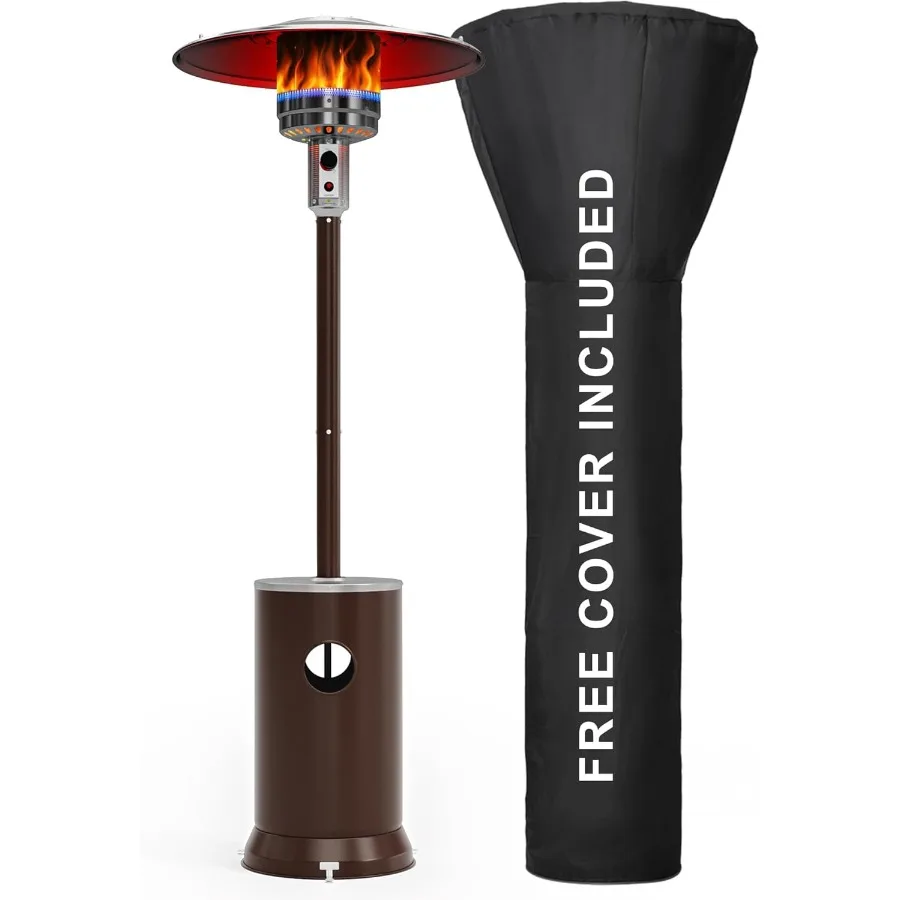 

Обогреватель для патио 48000 БТЕ с высокопрочным водонепроницаемым чехлом для наружного использования. Дизайн стола 2-в-1 с двухслойной нержавеющей сталью.