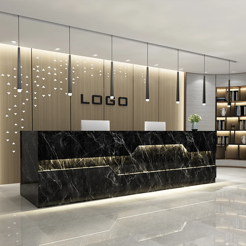 Modern Design Reception Desks Beauty Salon Luxury Gym Bar Counter Simple Style Escritorio De Recepcion Commercial Furniture