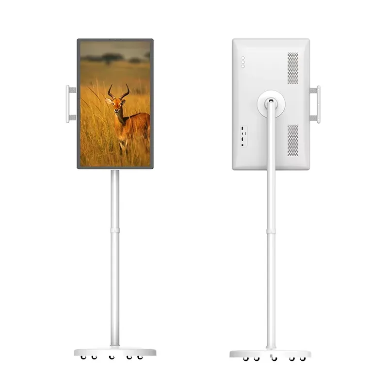 

Умный 24,5-дюймовый сенсорный телевизор-монитор на мобильной подставке с колесами, большой портативный электронный планшет на Android