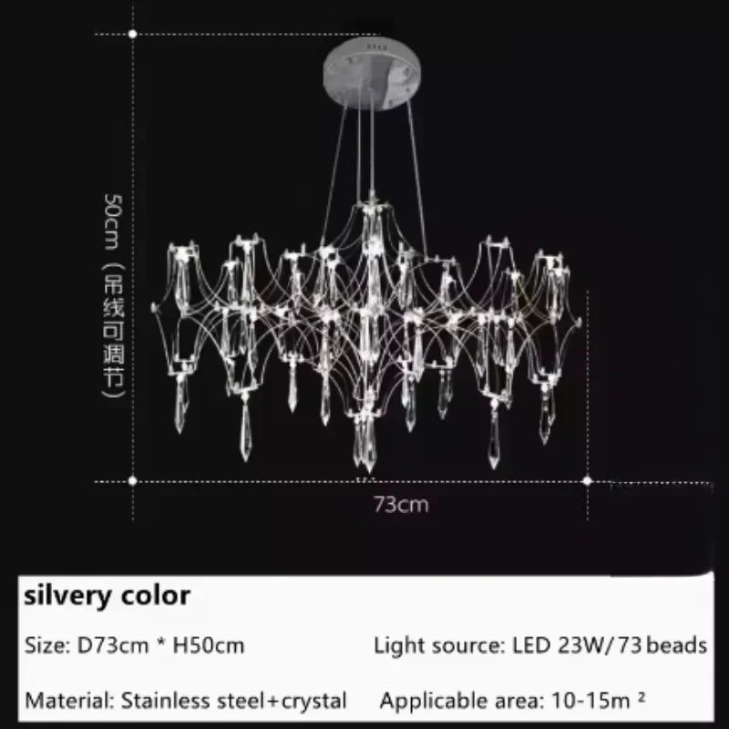 Noordse luxe kristallen kroonluchter Gypsy Firefly kristallen kroonluchter woonkamer villa duplex trap Dandelion hanglamp