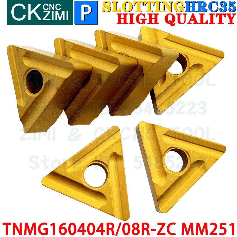 TNMG160404R-ZC MM251 TNMG160408R-ZC MM251 Carbide Inserts Slotting Grooving Inserts Turning tools inserts CNC Metal Lathe Tools