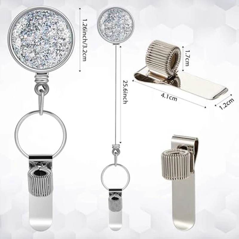 حامل قلم رصاص قابل للسحب مع مشبك ، بوصة ، سلسلة مفاتيح بكرة القلم ، نجارين ، ممرضة ، عمال ، ميكانيكا