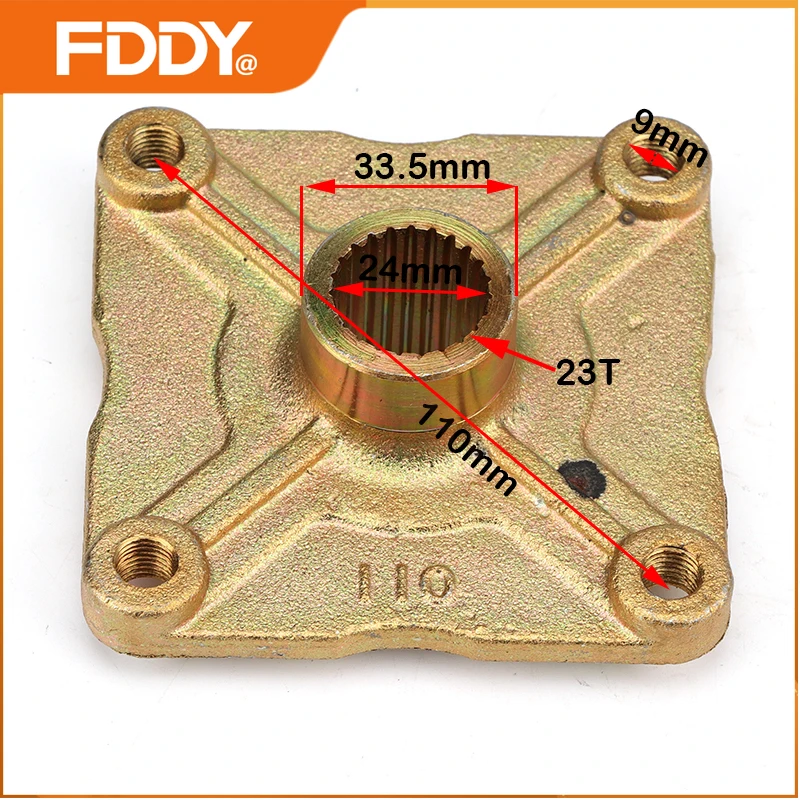 FDDY 2 pcs 23T 110*4 STUD M10 Rear Wheel Hub Fit for China Chinese ATV 110cc 125cc 150cc Go Kart Golf Cart Buggy Quad Bike Parts