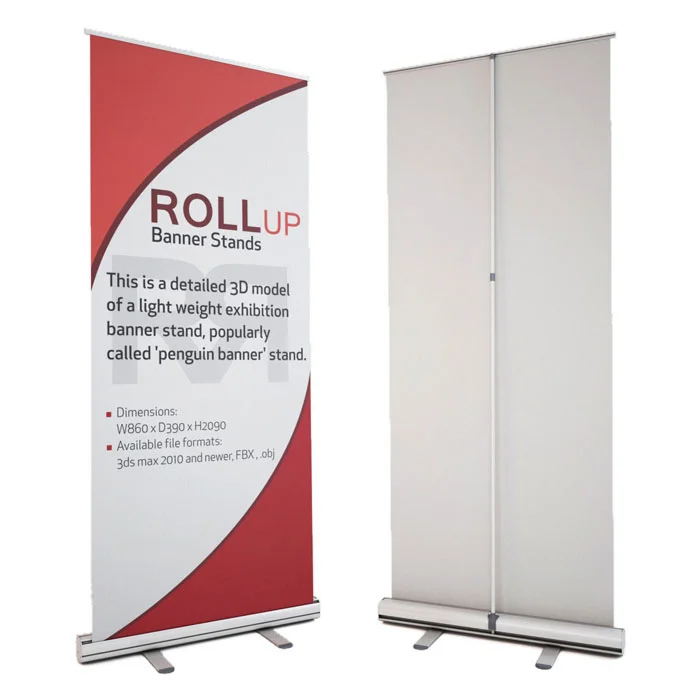 

【Hot】Portable 80*200cm Retractable Roll-Up Banners and POP up Banner Stand Aluminum Frame for Display Advertising Promotion