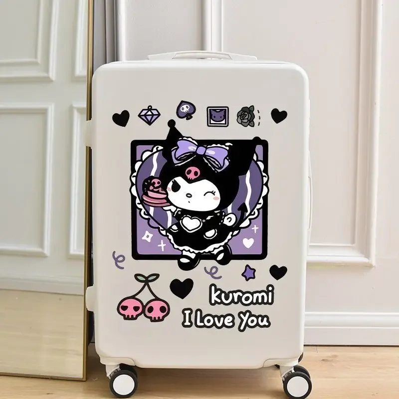 Cartoon Cute Sanrio Kuromi Big Big valigia adesivi bagagli da viaggio adesivi decorativi fai da te regalo di compleanno impermeabile