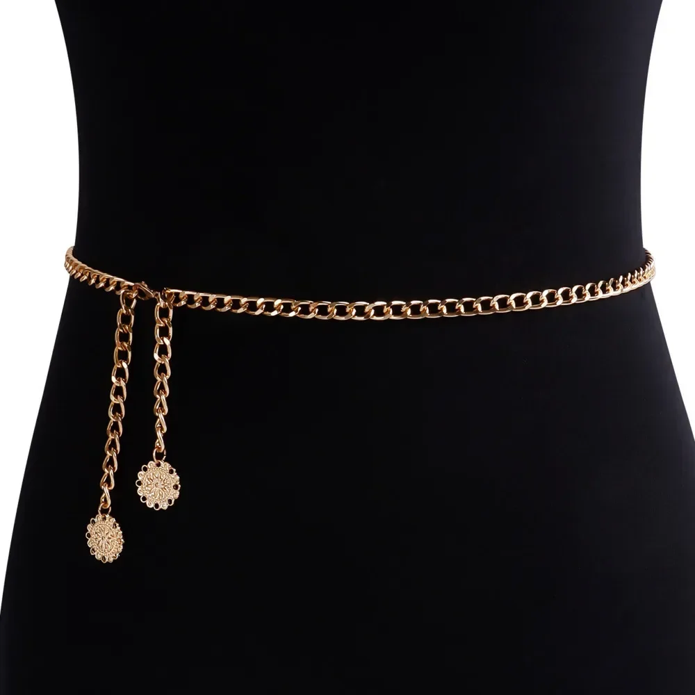 البوهيمي مثير عباد الشمس الملكة رئيس عملة شرابة قلادة الخصر سلسلة للنساء الصيف بيكيني فييستا مجوهرات للجسم Y2K اكسسوارات