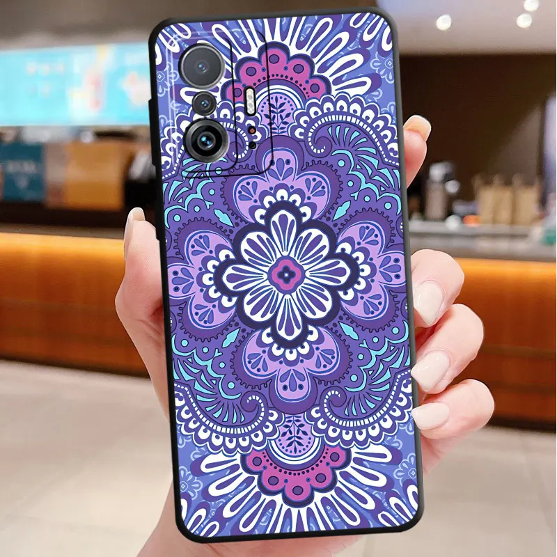 Phone Case for Xiaomi Mi 13 10T Pro 11 Lite 11T 12 Lite Note 10 12T CC9 Pro 11T Color Mandala Flower Back Funda Cover TPU Soft