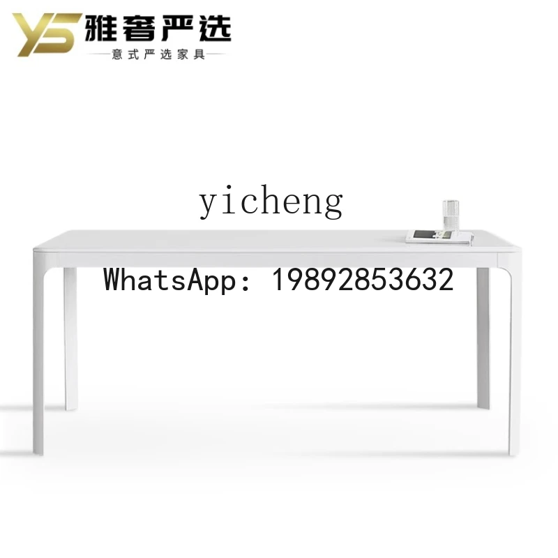 AA  simple luxury jade crystal long dining table modern  fashion dining table household minimalist dining table
