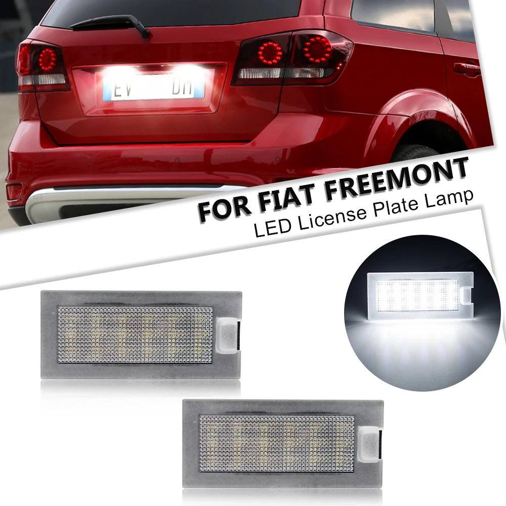 

For Fiat Freemont 2011 2012 2013 2014 2015 LED License Plate Lamp For Dodge Journey Number Light Replace OE Number: 68188219AA