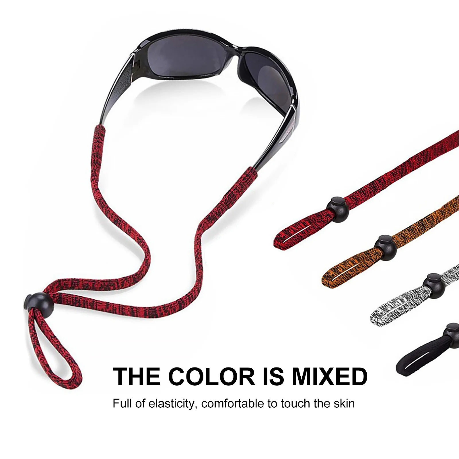 

4Pcs Sunglasses Lanyard Sturdy Fabric Glasses Chain Soft Elastic Eyeglasses Fixing Rope Multi-Color Options for Everyday Wear