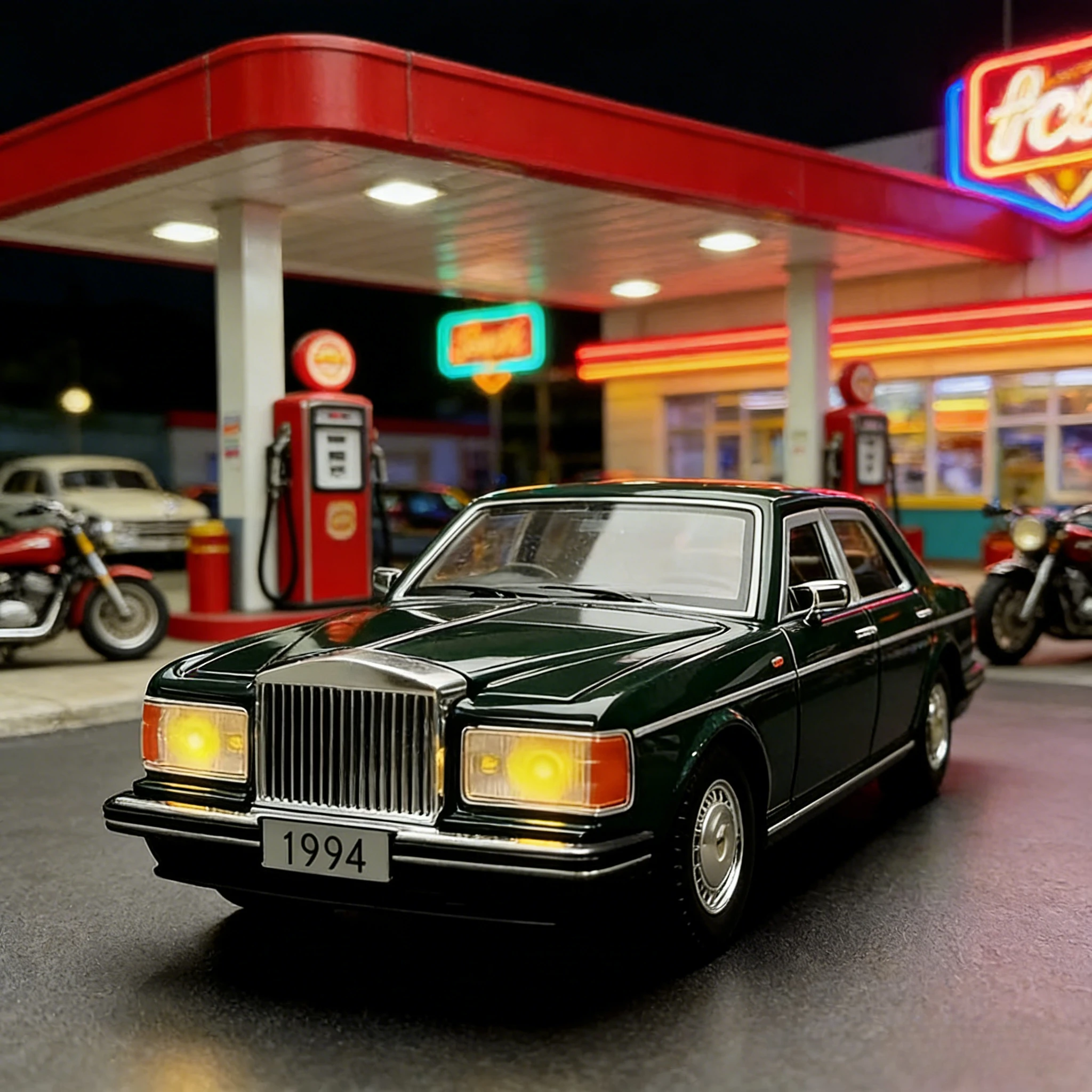 

1:32 Rolls-Royces Silver Spur ‌ Классическая роскошная модель автомобиля из сплава, литая под давлением металла, старые транспортные средства, модель автомобиля, звук и свет, детская игрушка в подарок