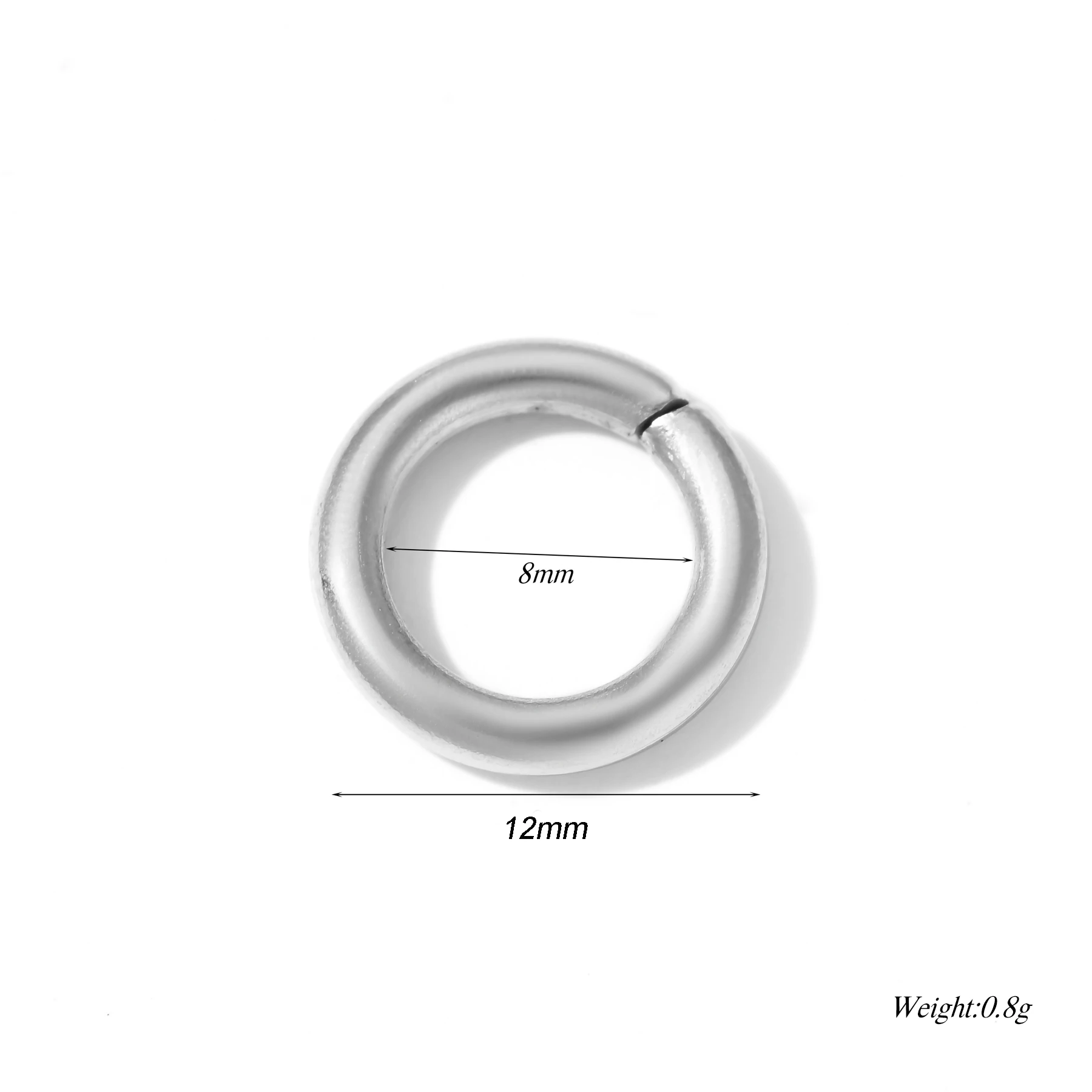 50 Stück Edelstahl-Ösen, offene Ringform, Durchmesser 12 mm/20 mm, Verbindungselemente für die Herstellung von Schmuck im DIY-Stil. – Detail 1