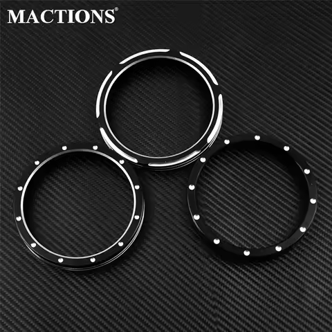 Motorcycle CNC Speedometer Trim Bezel Cover Cut Billet Black/Chrome For Harley Dyna Street Bob Low Rider Sportster 883 1200 XL