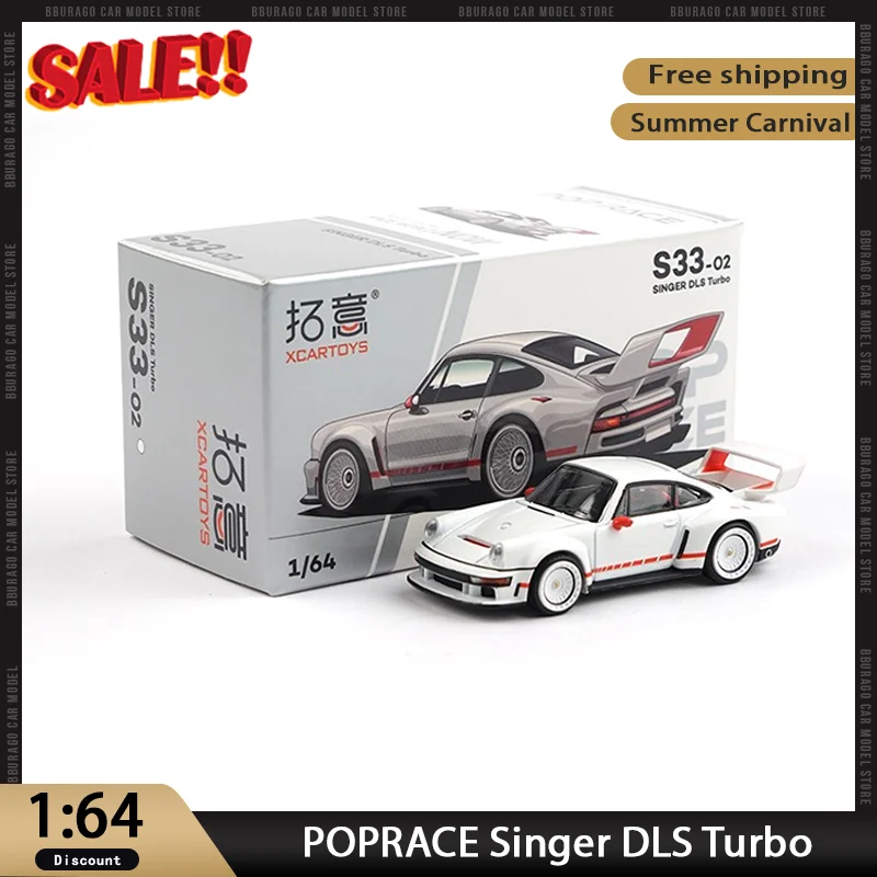 

POPRACE 1:64 Singer DLS Turbo Porsche 911, стильная модель автомобиля из сплава, литая под давлением гоночная машина, коллекция, дисплей, подарок на Рождество