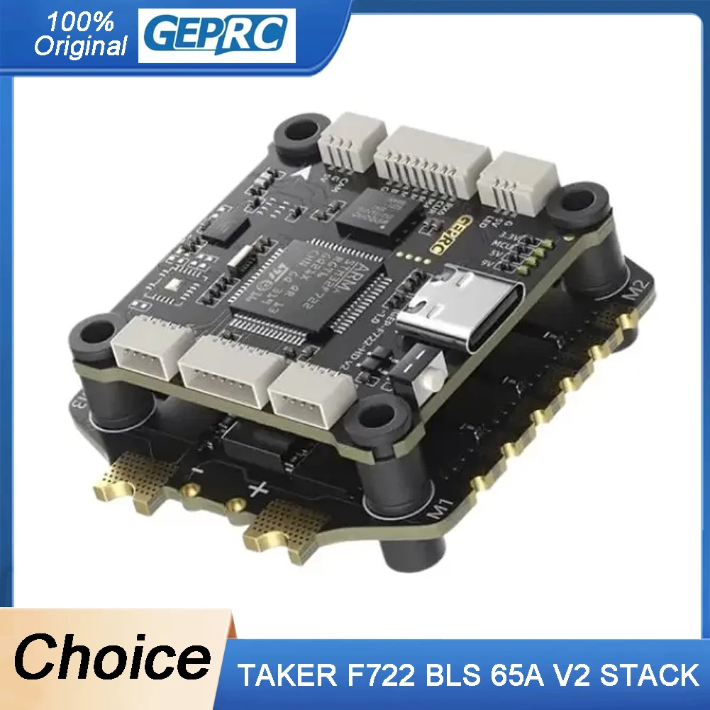 

TAKER F722 BLS 65A V2 Stack 4IN1 ESC & Flight Controller for Racing FPV Drone - 65A Data Analyze Plug & Play 1