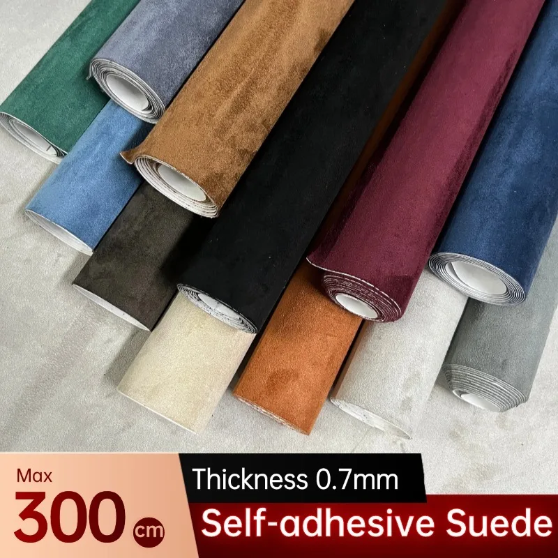 

Self-adhesive Suede Car Decoration Auto Roof Door Max 300cm Artificial Thickening 0.7mm Premium Suede Fabric Patches Stickers