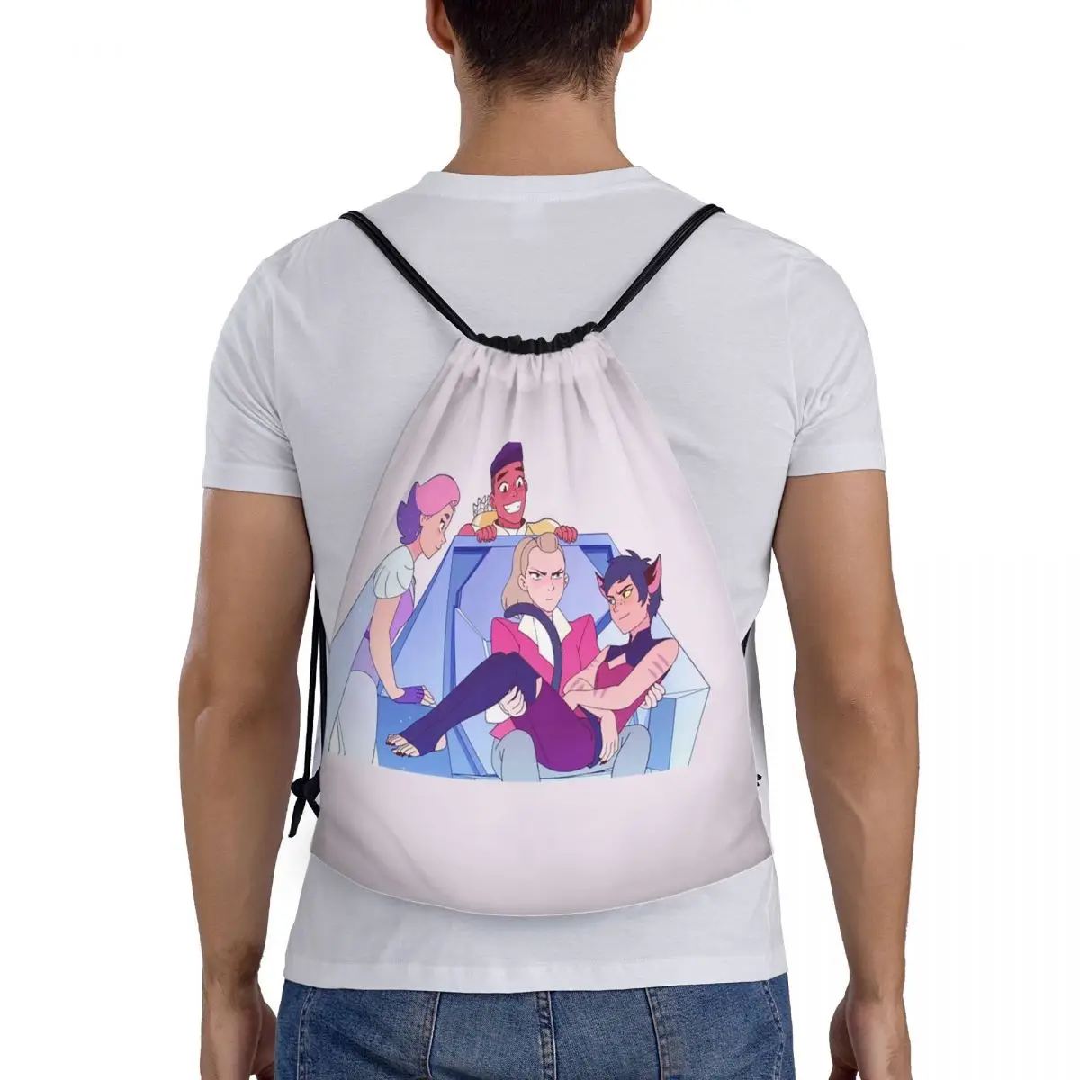 Best Friend Squad She-Ra And The Princesses Of Power Backpacks Multi-function Drawstring Bags Shoes Bag Book Bags Travel School