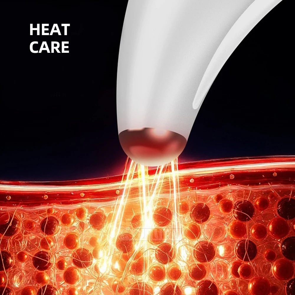 

Portable vibration massage device with blue light skin rejuvenation hot compress electronic beauty device