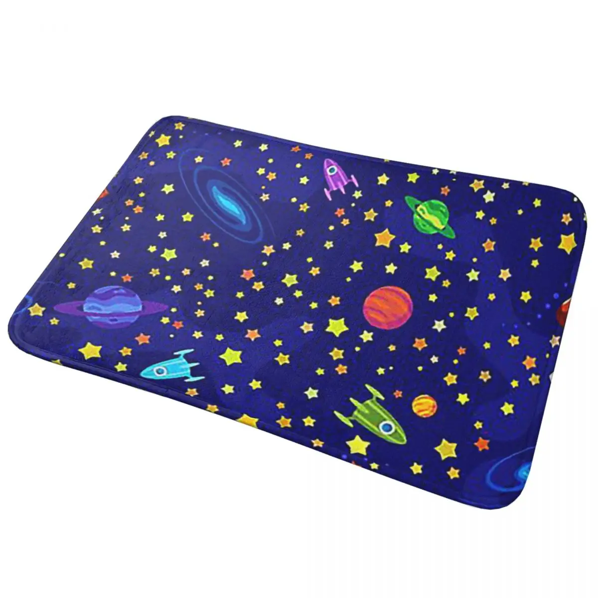 Starry Sky Space Galaxy Sun Moon Anti-slip Doormat Floor Mat Antiwear Carpet Rug for Kitchen Entrance Home Bathroom Footpad Mats