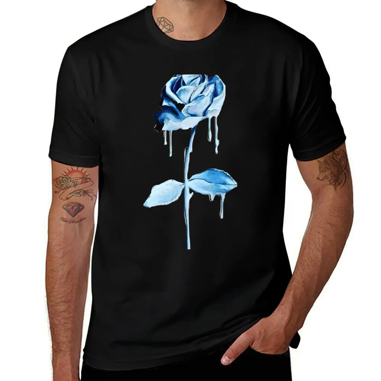 Dripping Rose T-Shirt quick-drying plus size tops vintage mens tall t shirts