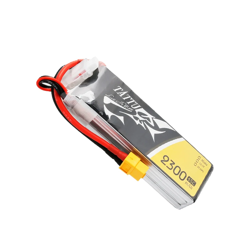 Akumulator LiPo TATTU 11.1V 2300mAh 45C z wtyczką XT60 do helikoptera RC Quadcopter FPV Racing Drone Parts Akumulator do dronów 3S