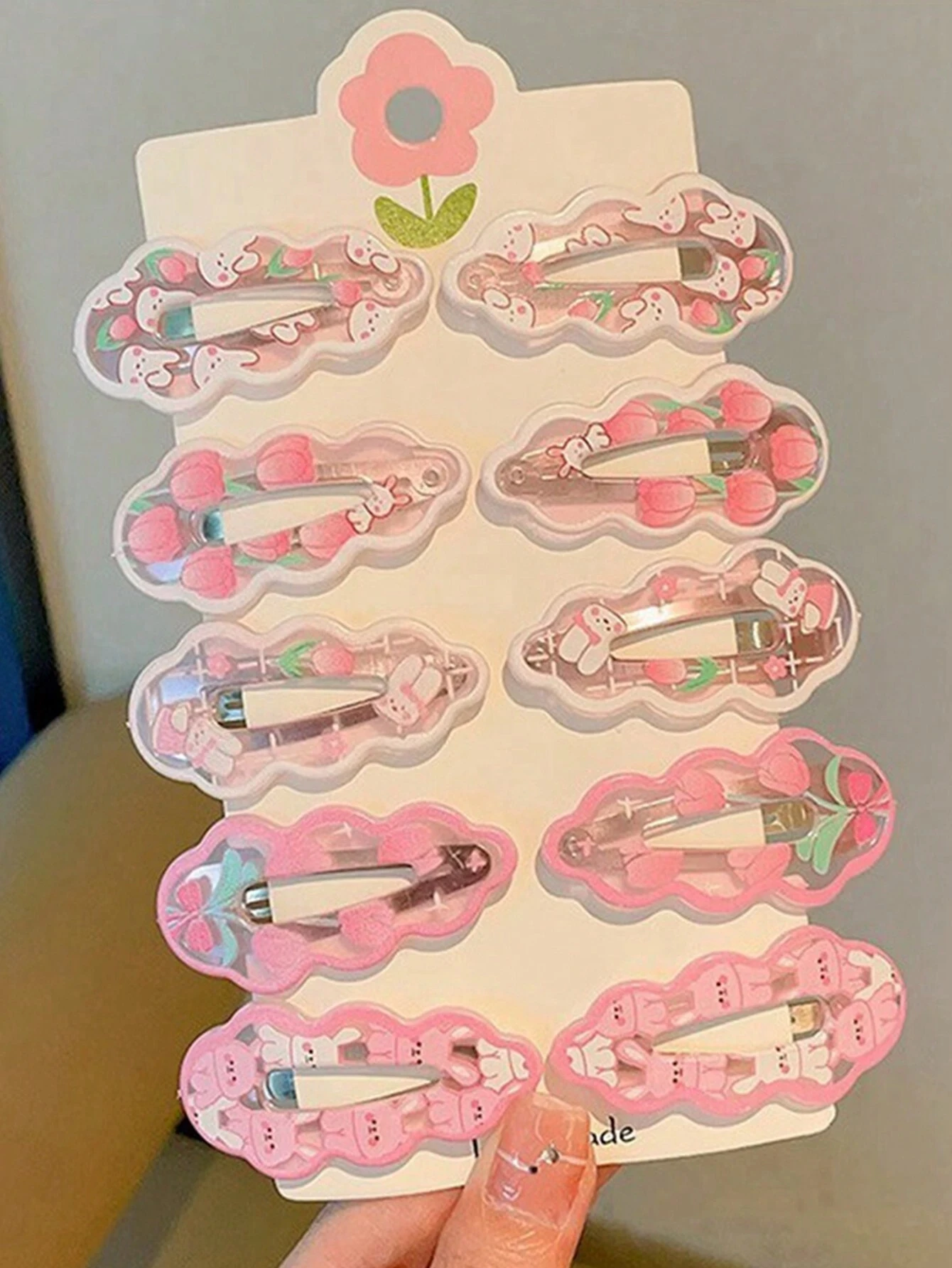 

Набор из 10 милых розовых заколок для волос в виде кроликов, заколки для челки, боковые заколки, аксессуары для волос, подходят для повседневного использования, школьные принадлежности, розовые заколки для волос