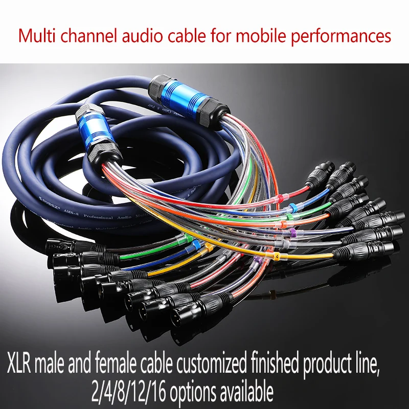 

XLR Welding Male Female Audi Speaker Cable 2/4/8/12/16-way Stage Mobile Performance Multichannel Audio Microphone Signal Line