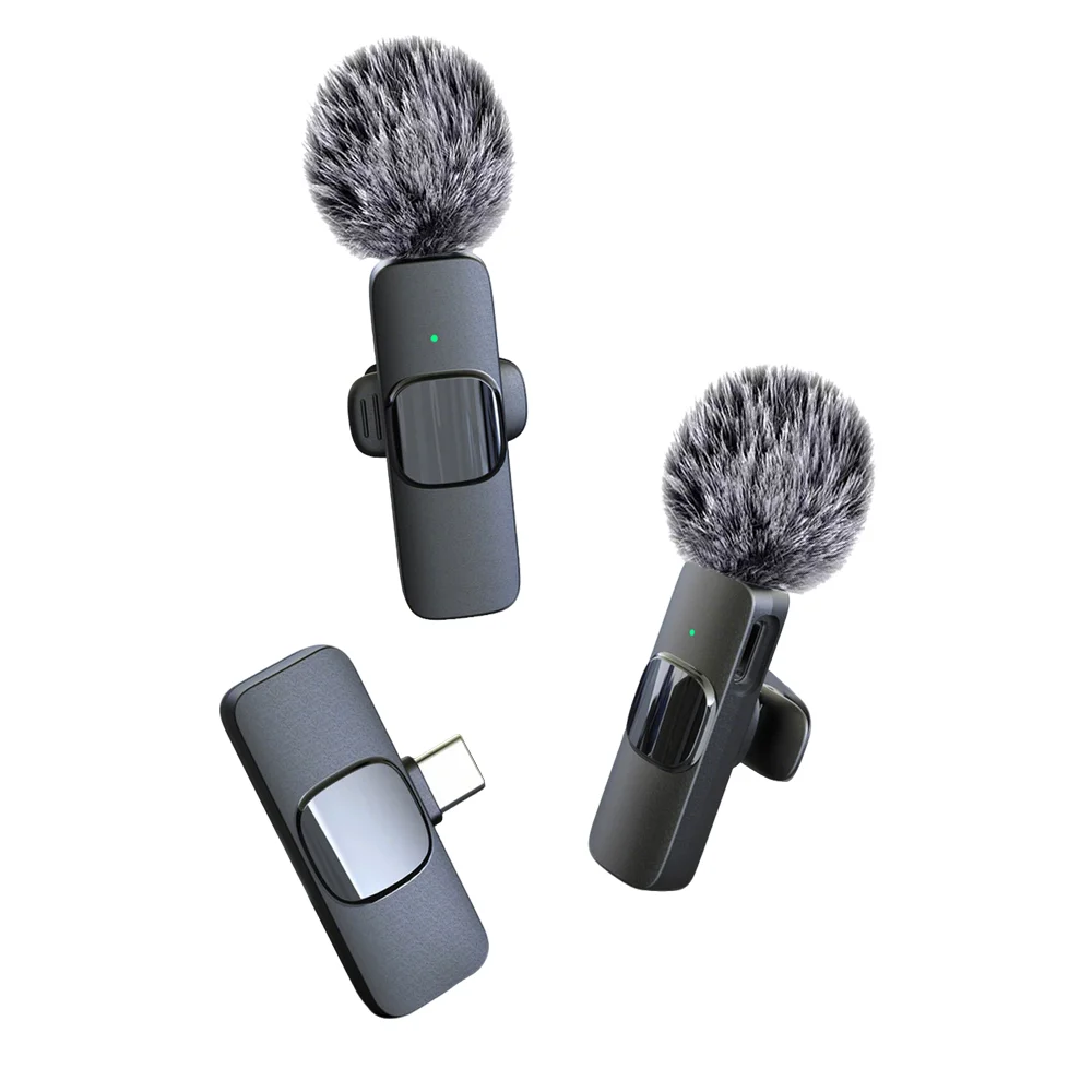 Professional Wireless Lavalier Microphone for Type-C Phones Computers Universal for Vlog Short Video Interviews Conferences