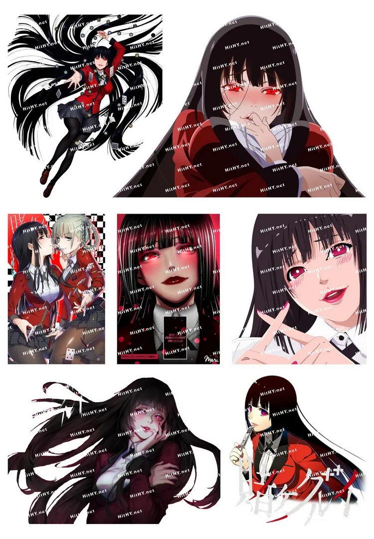 1sheet kakegurui Jabami Yumeko Sticker luggage Laptop 21X15CM F0273-01