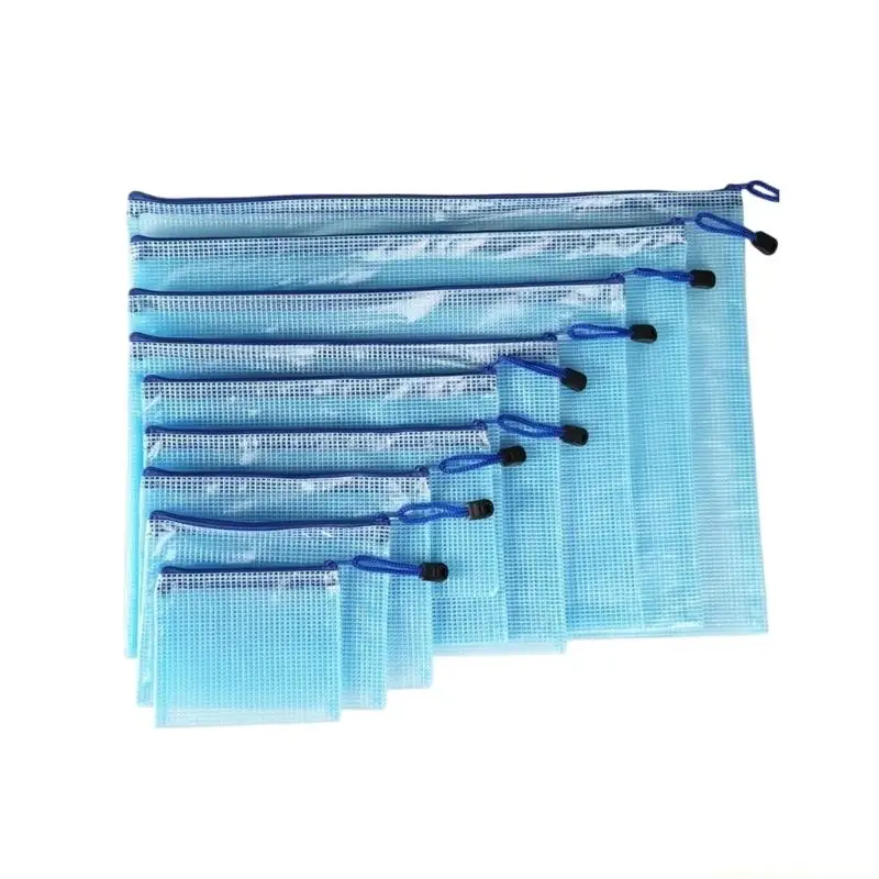 

Портативная сумка для документов, 9 шт., прозрачная водостойкая сумка для документов из ПВХ, органайзер для файлов на молнии,