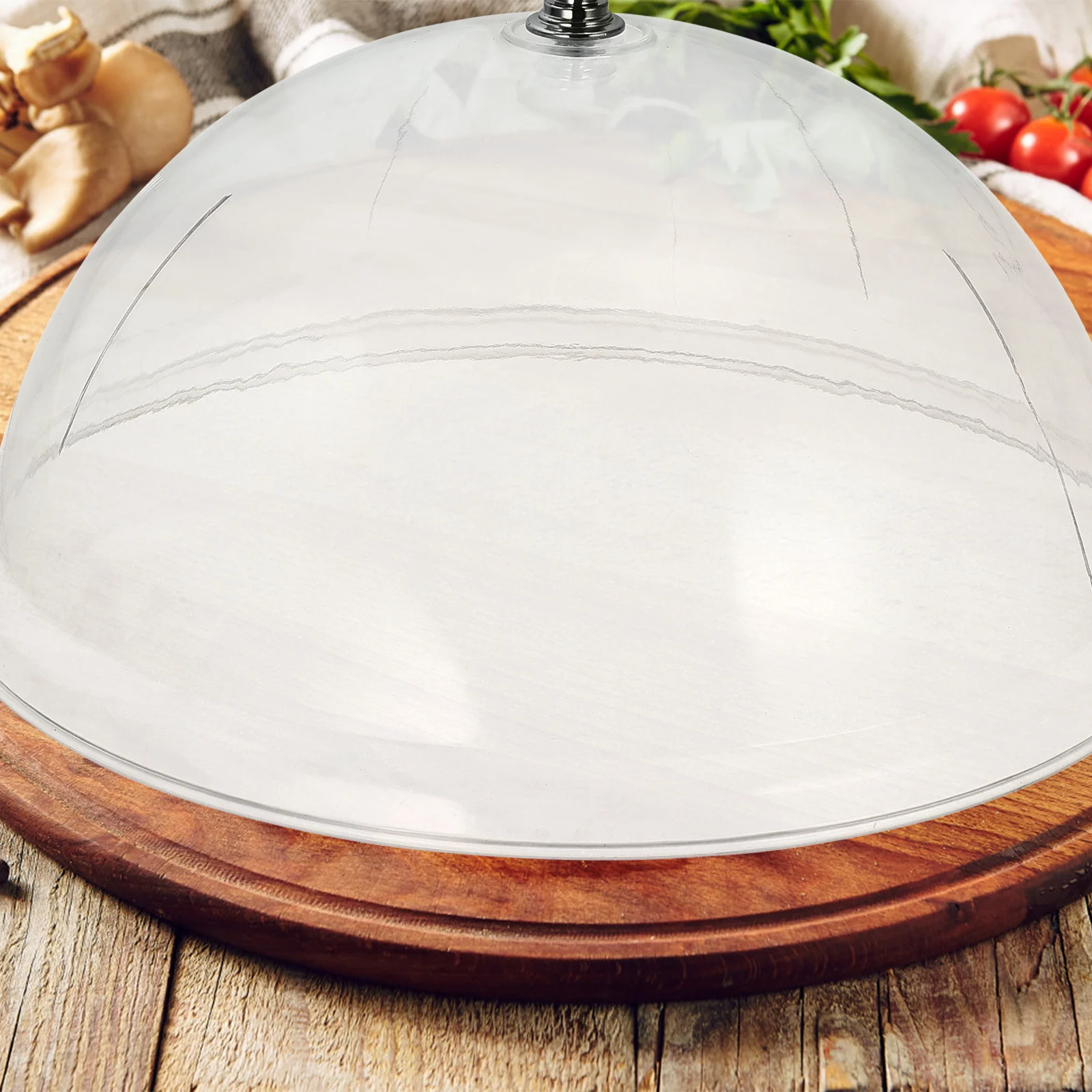 

Cake Dome Transparent 26cm Thickened Anti-Shock Food Protector Serving Tray Lid Clear Candy Display Plate Cover for Home