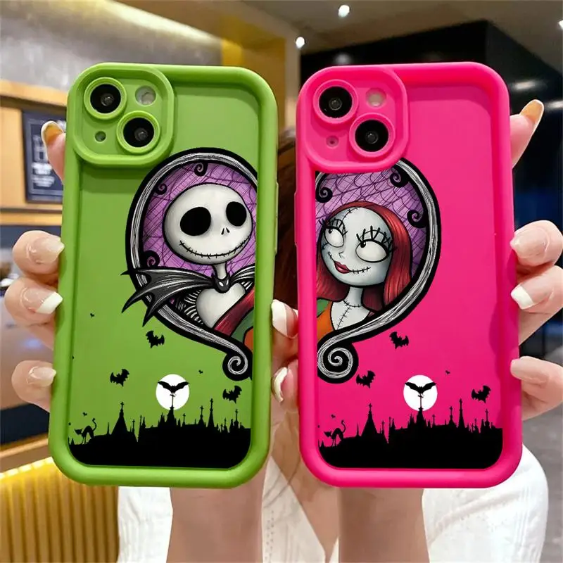 Jack Disney Skull Shockproof Case For Apple iPhone 11 14 Pro Max 15 Plus 12 13 Protective Silicone Funda TPU Phone Cover Shell