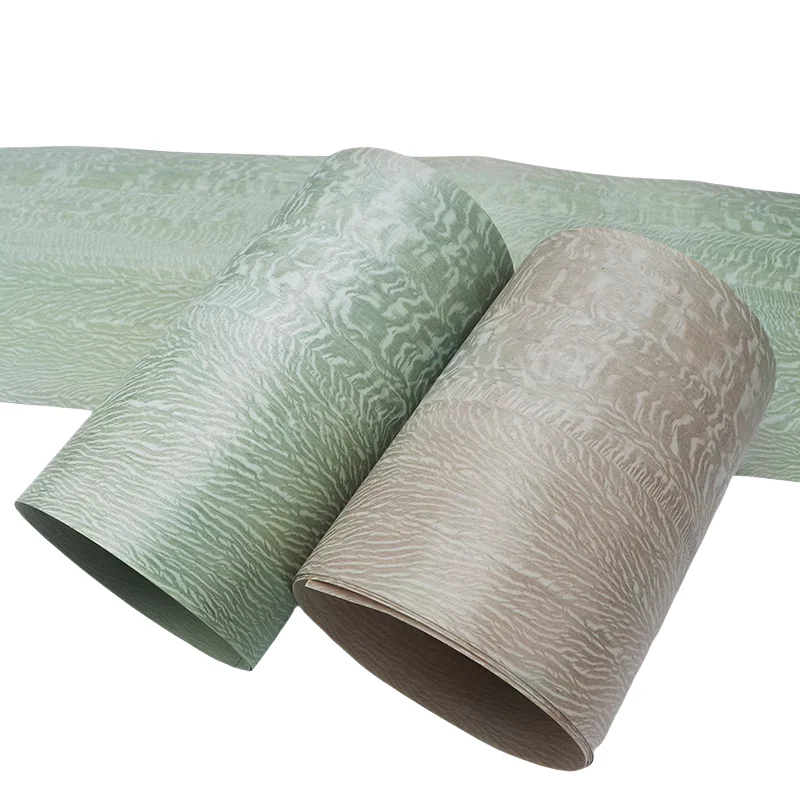 

Custom Natural Dyed Tigerwood Veneer,2 Pieces, about 0.2-0.3mm thick, for Furniture & DIY Woodworking,Black Green Grey