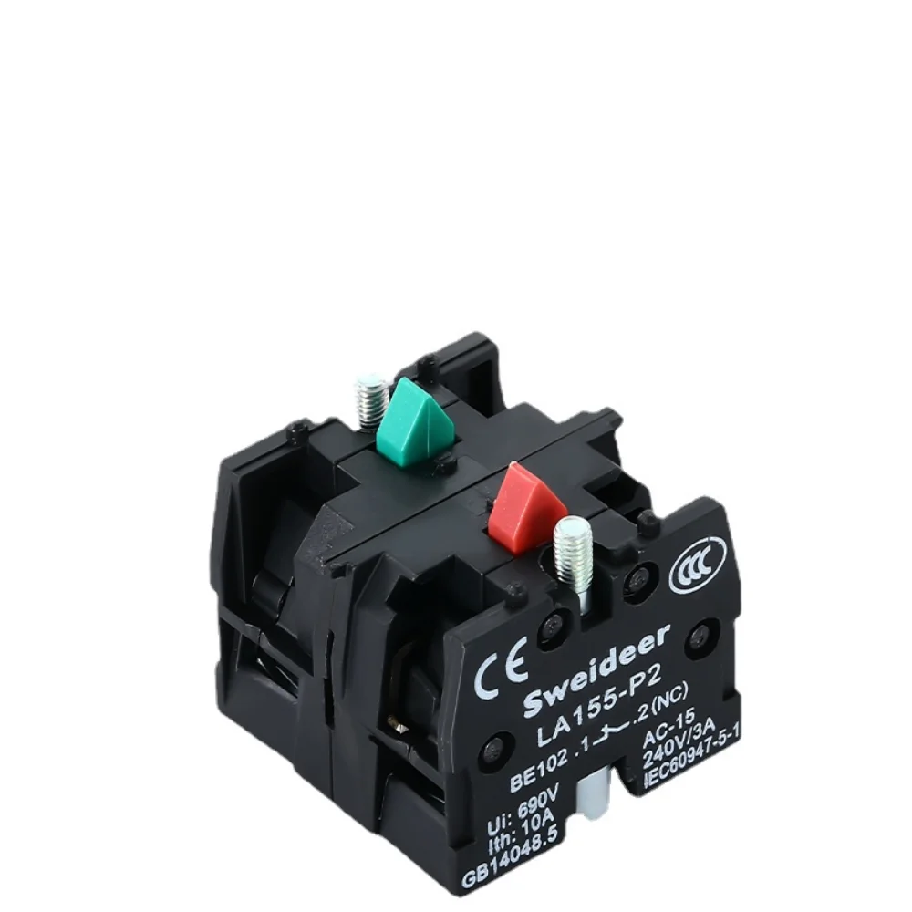 22MM Nc No Switch Momentary Push Button ON OFF Reset 12V/220V/48V/24V for Electrical Industrial Panelboard Black Power Button